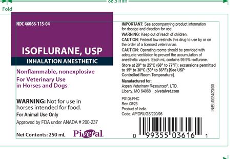 isoflurane empty pipette box|isoflurane usp.